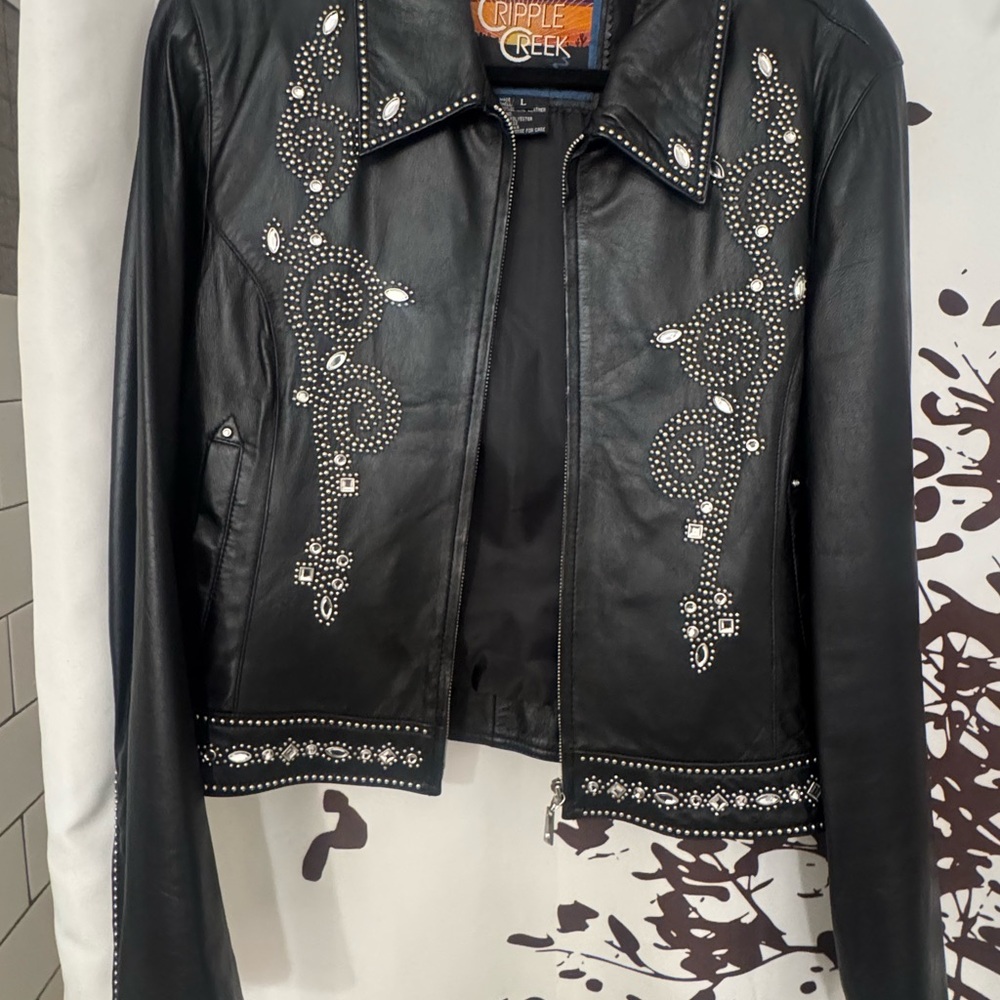 Black Studded Women's Jacket